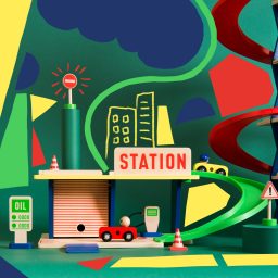 Dans la ville - Set voitures et bus en bois, 19,90€