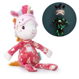 Peluche phosphorescente Léna la licorne - Stimule l’imagination le jour et accompagne et rassure la nuit. Dès 6 mois, 26,99 €