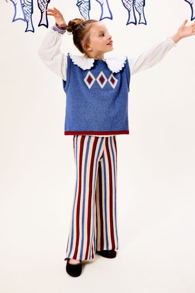 Rose : chemise, pull sans manches & pantalon BIRINIT babies CIENTA lot d’élastiques KKNEKKI - Doolittle