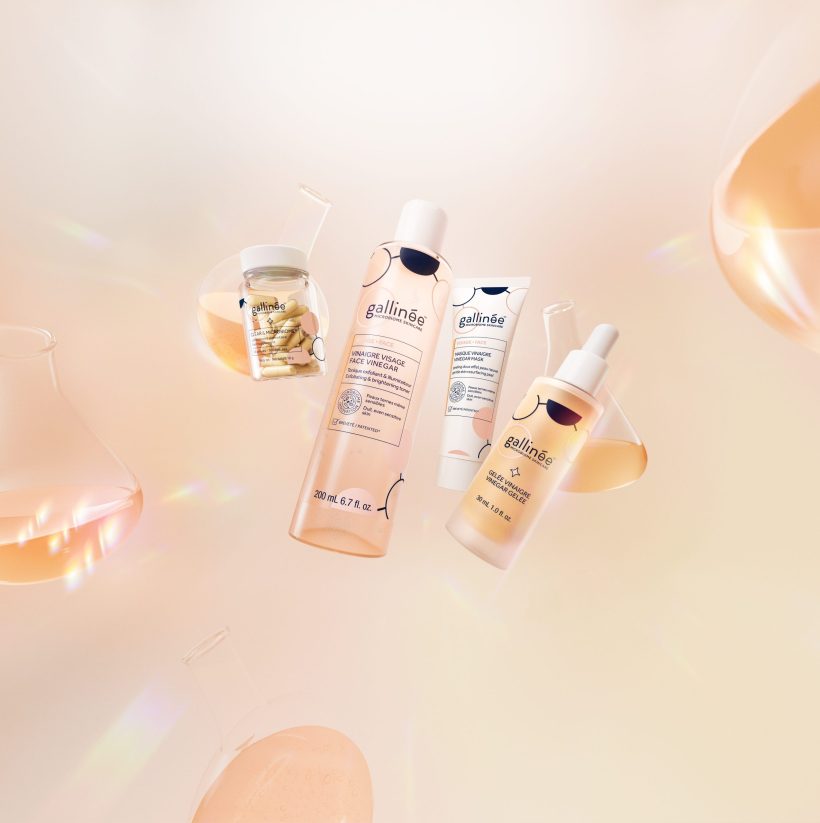 Vinaigre Visage, lotion tonique exfoliante et purifiante, 200 ml, 28,50 € - Gelée Vinaigre, sérum anti-imperfections, 30ml, 36,90 € - Clear & Microbiome, complément alimentaire anti-imperfections, 16g (30 gélules), 35,90 € - Doolittle